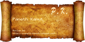 Paneth Kanut névjegykártya